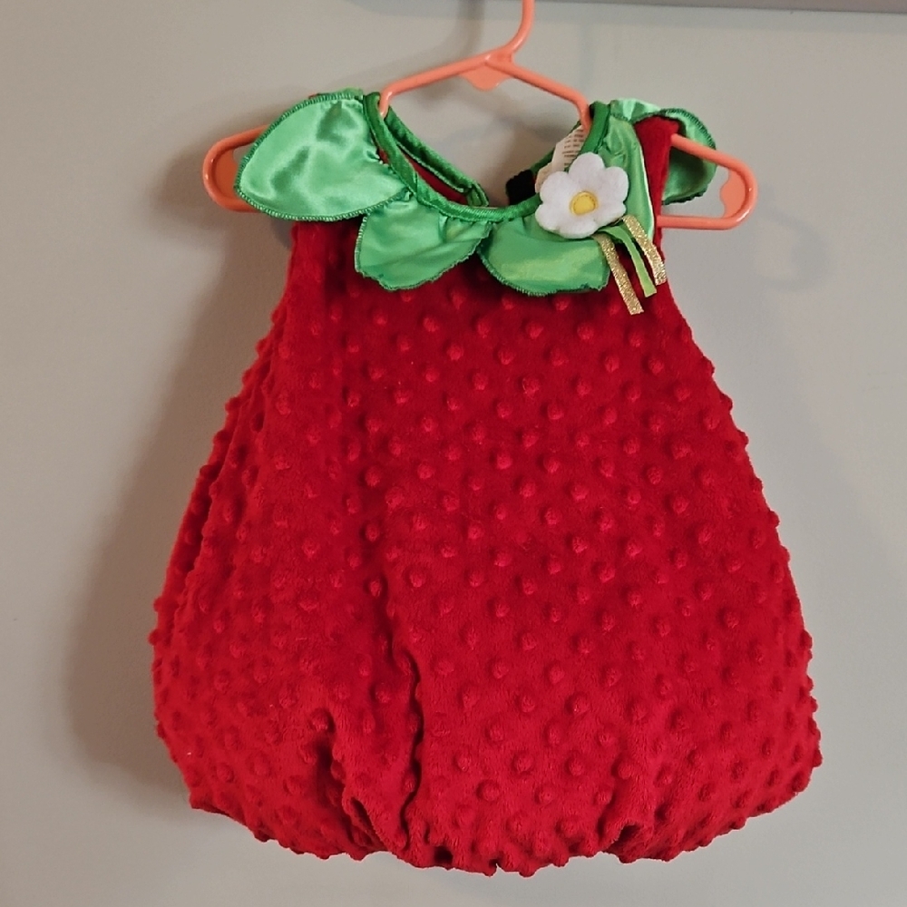 Red Strawberry-Themed Kids Costume